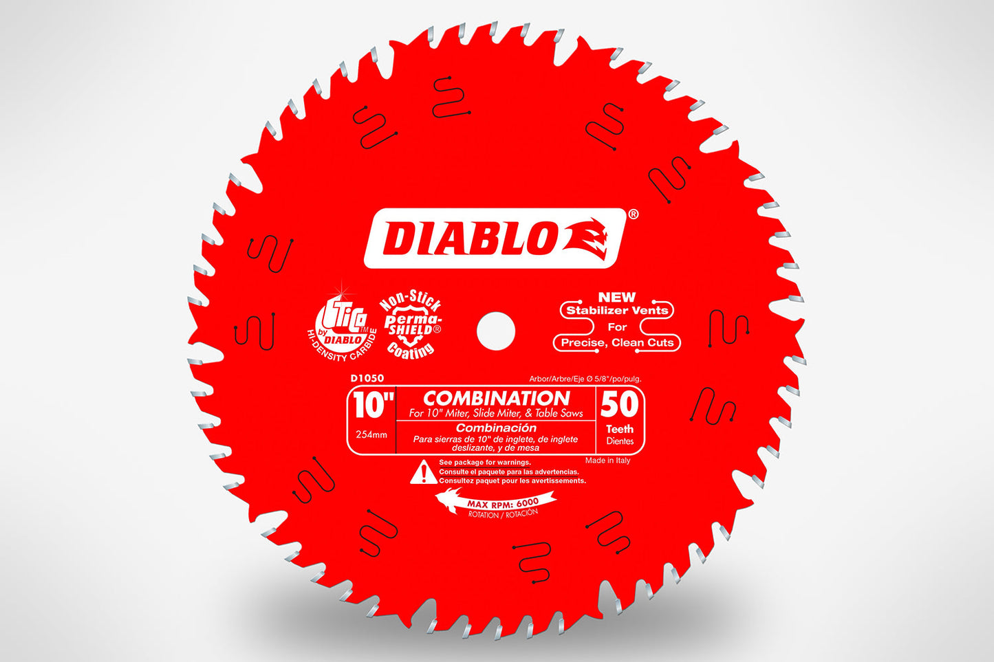 Diablo Combination Saw Blade for Wood 10" 50 Teeth