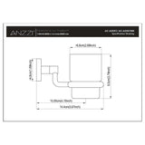 ANZZI Caster Series 7.01 in. Toothbrush Holder in Brushed Nickel