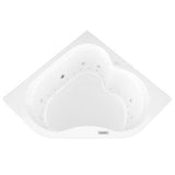 Universal Tubs Beryl 5 ft. Acrylic Corner Drop-in Whirlpool + Air Bathtub in White, 60 x 60 in.