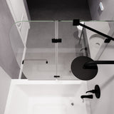 Pacific 48 in. x 58 in. Frameless Hinged Bathtub Door in Chrome