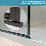 Xspracer Victoria 70-72 in. W x 76 in. H Pivot Frameless Shower Door in Matte Black with 3/8 Inches Thick SGCC Tampered Glass