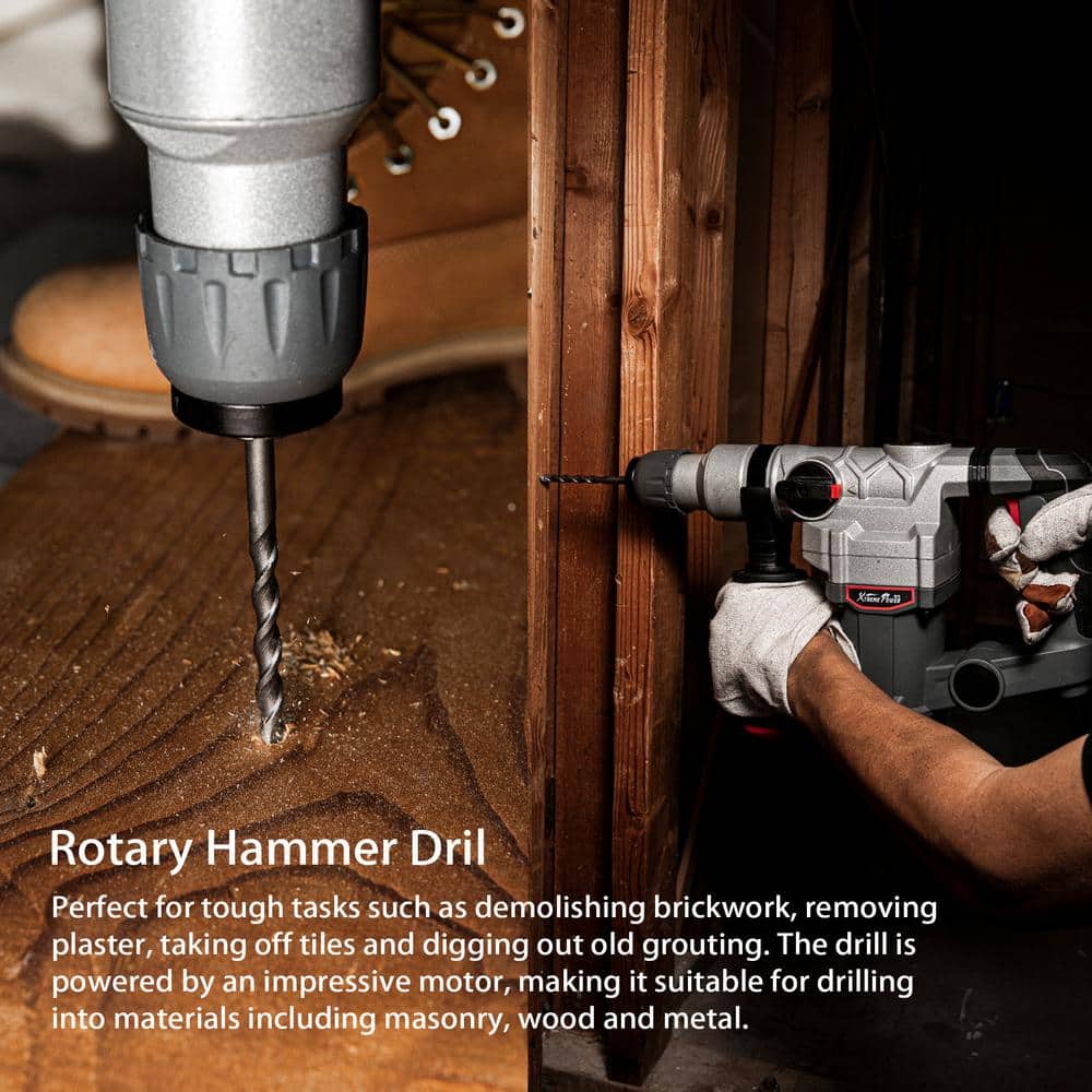 XtremepowerUS 1 in. 600 RPM 15J SDS Electric Rotary Demolition Hammer Drill