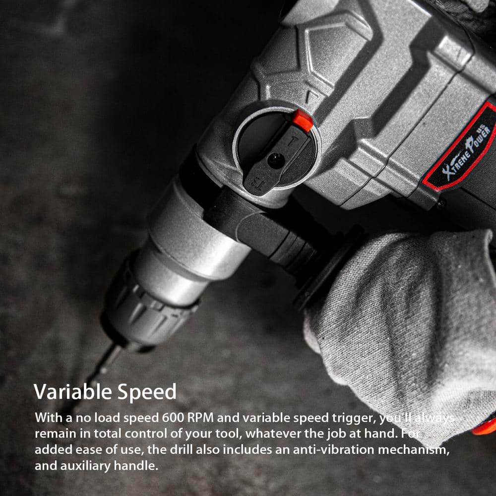 XtremepowerUS 1 in. 600 RPM 15J SDS Electric Rotary Demolition Hammer Drill
