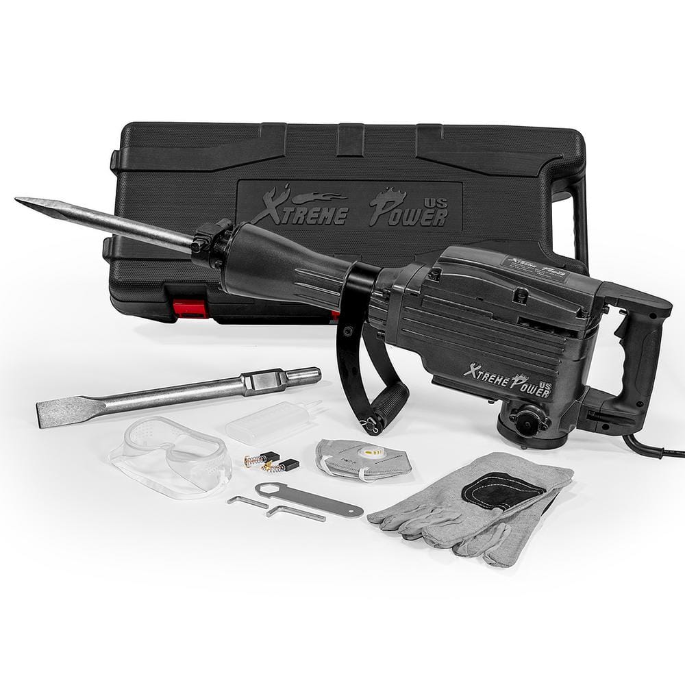 XtremepowerUS 2200-Watt 27 in. Heavy-Duty Electric Jack Hammer Demolition Concrete Breaker Tool Kit