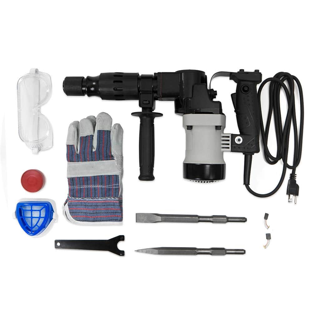 XtremepowerUS 1000-Watt 21 in. Electric Demolition Hammer Jack Hammer Concrete Breaker Chisel Bit with Case