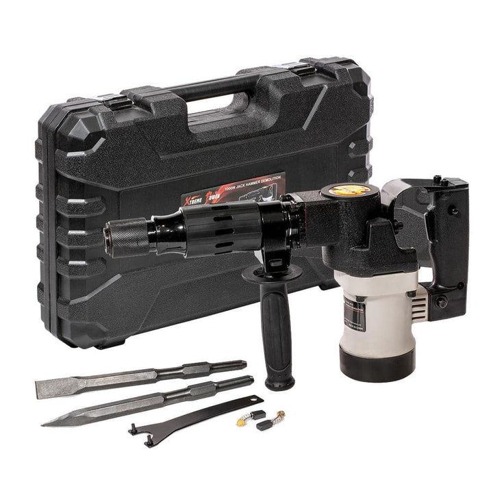 XtremepowerUS 8.2 in. Demolition Hammer 1000-Watt Jackhammer Concrete Breaker With Case