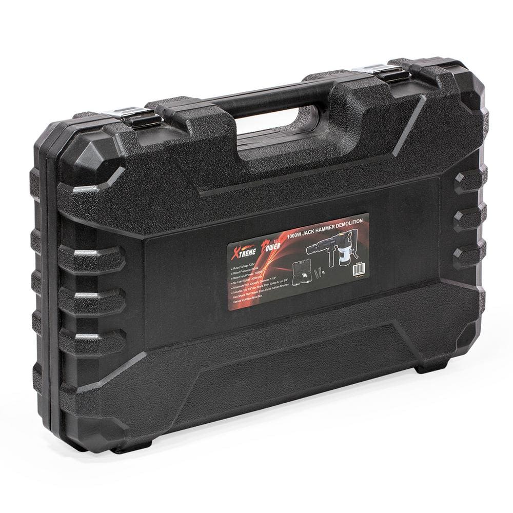 XtremepowerUS 8.2 in. Demolition Hammer 1000-Watt Jackhammer Concrete Breaker With Case