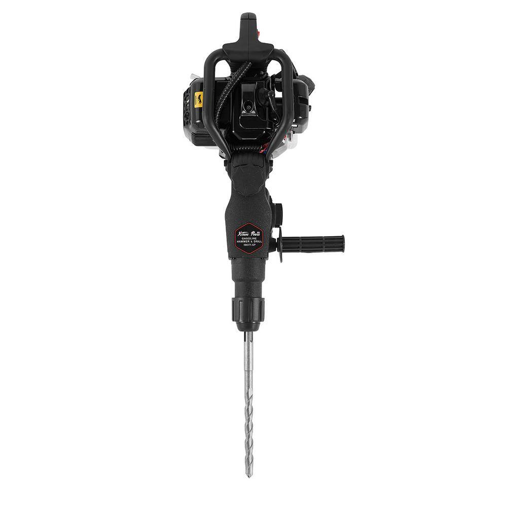 XtremepowerUS 25 in. x 13 in 32.7 cc Gasoline Demolition Concrete Breaker Hammer and Drill Kit with Chisel Bits