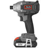 XtremepowerUS 20-Volt 1/4 in. Brushless Cordless Impact Driver Lithium-Ion Battery 2.0 Ah with Charger and Bag