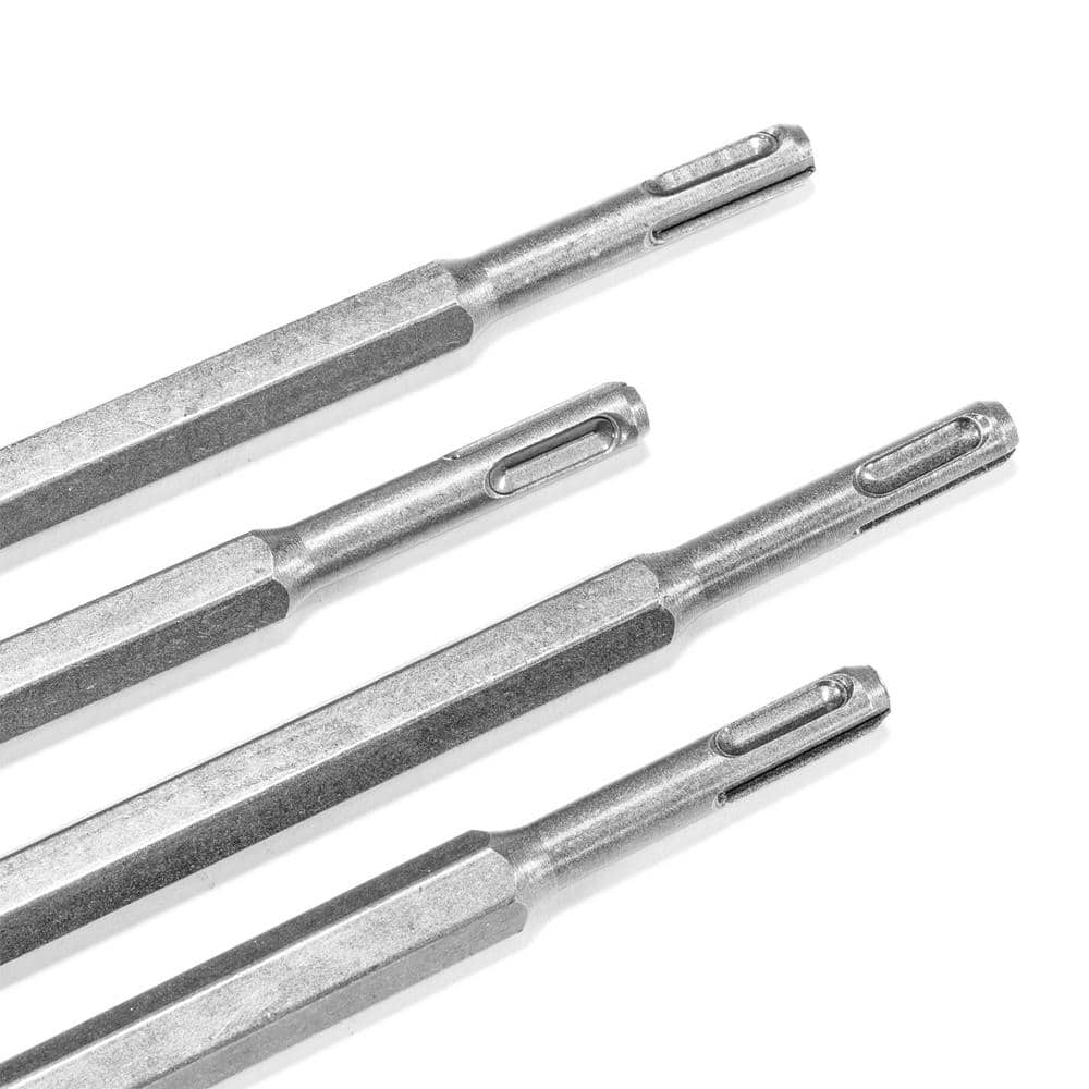 XtremepowerUS SDS-Plus Steel Rotary Hammer Drill and Chisel Metric Bit Set (17-Piece)
