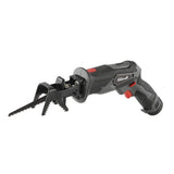 XtremepowerUS 12-Volt Variable Speed Cordless Reciprocating Saw Clamping Jaw 2.0A h Li-Ion Battery with 3 Saw Blades