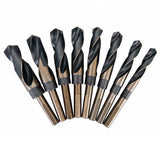 XtremepowerUS 14 in. D x 3 in. H x 12 in. W HSS Cobalt Silver and Deming Drill Bit Set with Storage Case (8-Piece)