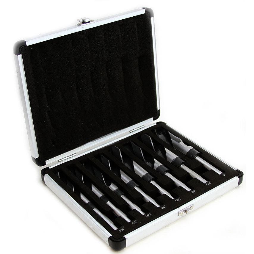 XtremepowerUS 14 in. D x 3 in. H x 12 in. W HSS Cobalt Silver and Deming Drill Bit Set with Storage Case (8-Piece)