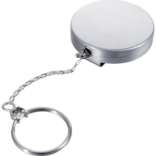 Hillman Steel Silver Retractable Key Chain, 20" Cable