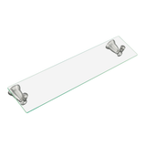 Moen Banbury Wall-Mount Clear Glass Vanity Shelf, Brushed Nickel, 22-3/4 in W x 5-4/25 in L x 3 in H