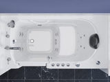 Universal Tubs HD Series 60 in. Right Drain Quick Fill Walk-In Whirlpool Bath Tub with Powered Fast Drain – White
