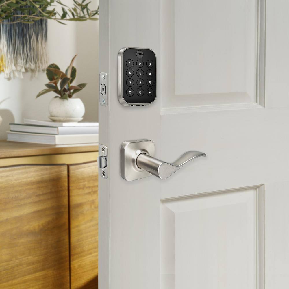 Yale Assure Lock 2; Keyless Smart Door Lock with Bluetooth and Pushbutton Keypad, Satin Nickel