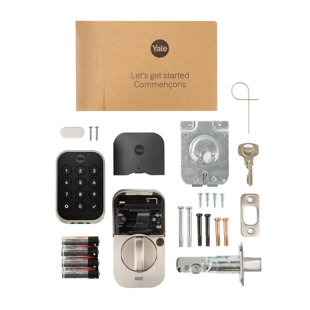 Yale Assure Lock 2; Keyless Smart Door Lock with Bluetooth and Pushbutton Keypad, Satin Nickel