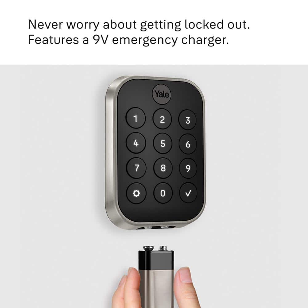Yale Assure Lock 2; Keyless Smart Door Lock with Bluetooth and Pushbutton Keypad, Satin Nickel