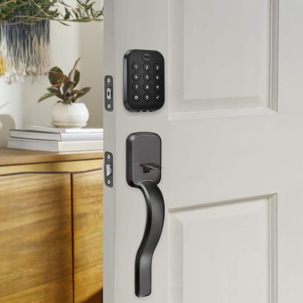 Yale Assure Lock 2; Keyless Smart Door Lock with Bluetooth and Pushbutton Keypad, Black Suede