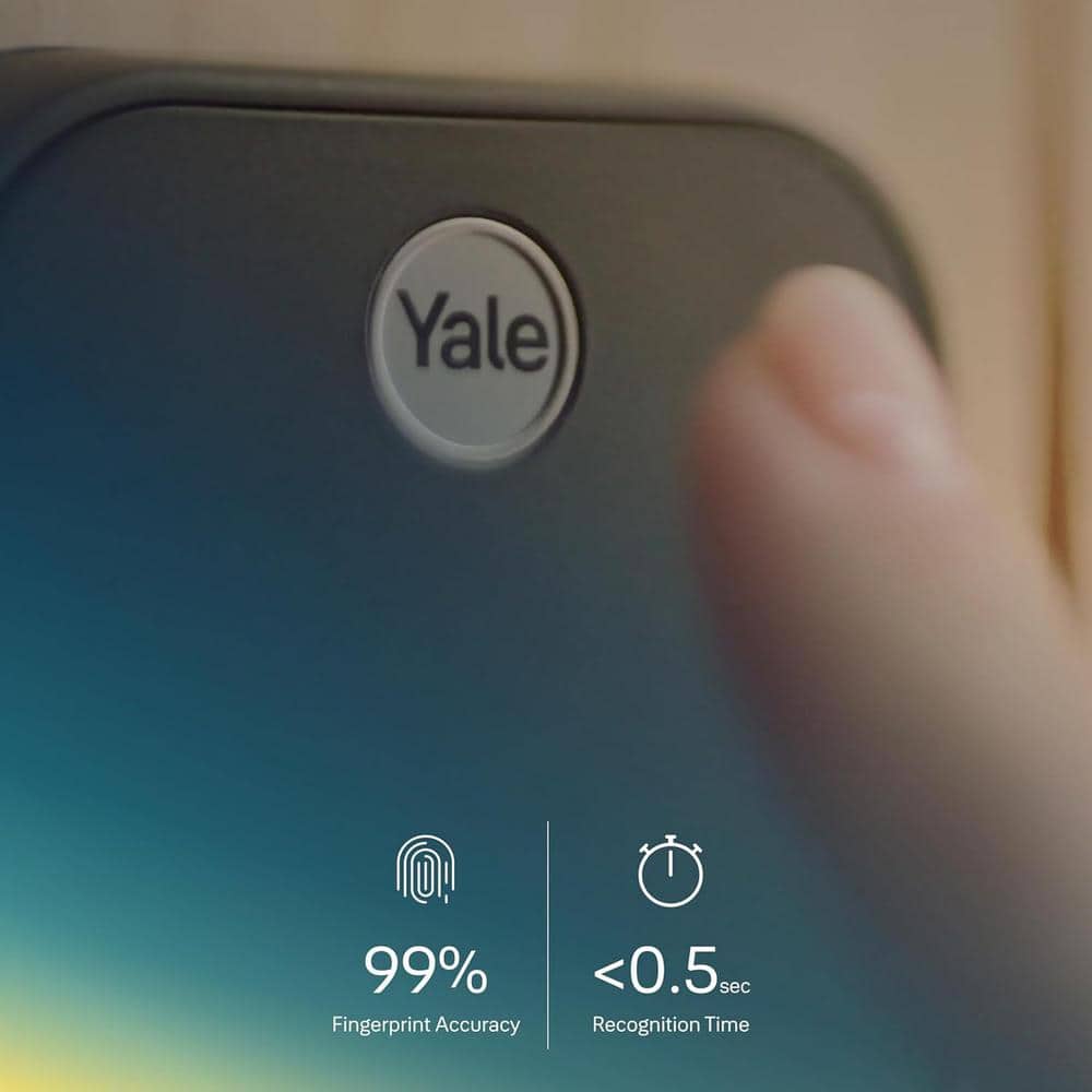 Yale Assure Lock 2; Keyless Smart Door Lock with Wi-Fi and Fingerprint Access; Black Suede
