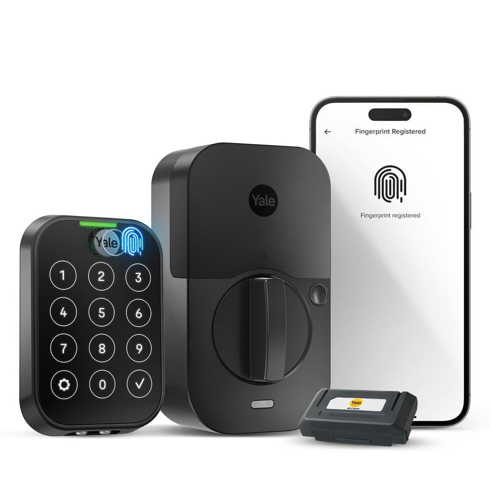 Yale Assure Lock 2; Keyless Smart Door Lock with Wi-Fi and Fingerprint Access; Black Suede