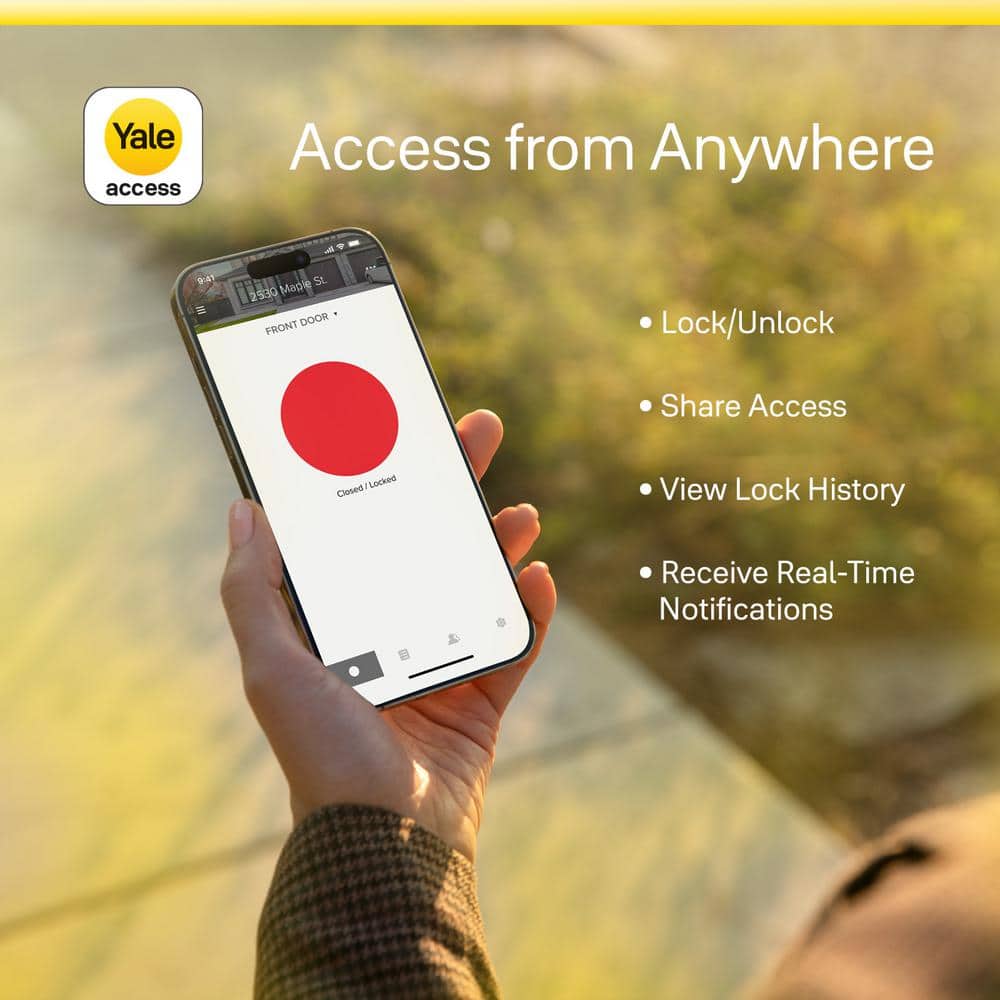 Yale Assure Lock 2; Keyless Smart Door Lock with Wi-Fi and Fingerprint Access; Black Suede