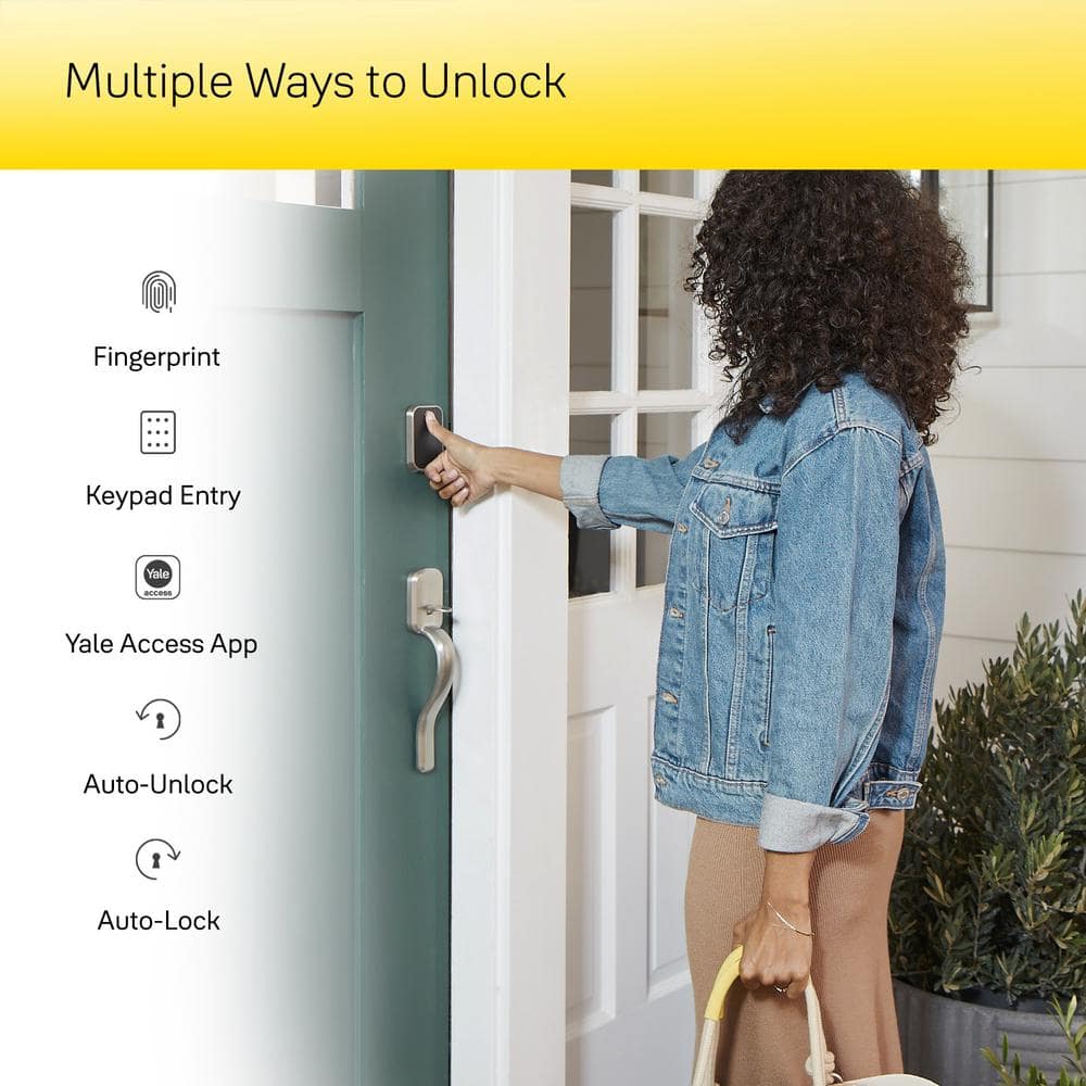 Yale Assure Lock 2; Keyless Smart Door Lock with Wi-Fi and Fingerprint Access; Black Suede