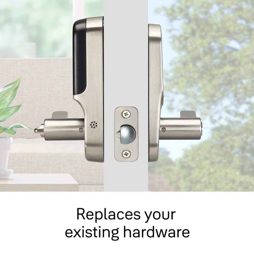 Yale Door Lever Lock with Touchscreen Keypad; Satin Nickel