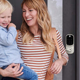 Yale Door Lever Lock with Touchscreen Keypad; Satin Nickel