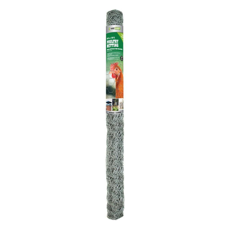 YARDGARD 5 ft. x 50 ft. 20-Gauge Galvanized Steel Poultry Netting