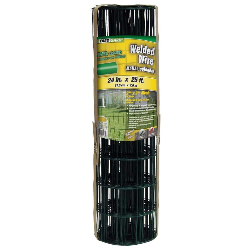 YARDGARD 2 ft. x 25 ft. 14-Gauge Green Welded Wire