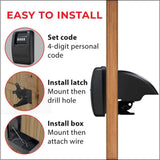 YARDLOCK Keyless Gate Lock XLB Kit, Black