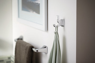 Moen Voss 24-in Brushed Nickel Wall Mount Single Towel Bar