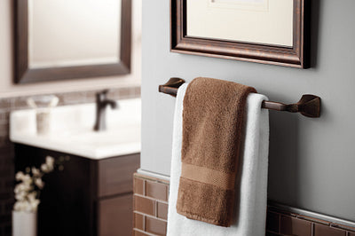 Moen Voss 24-in Brushed Nickel Wall Mount Single Towel Bar