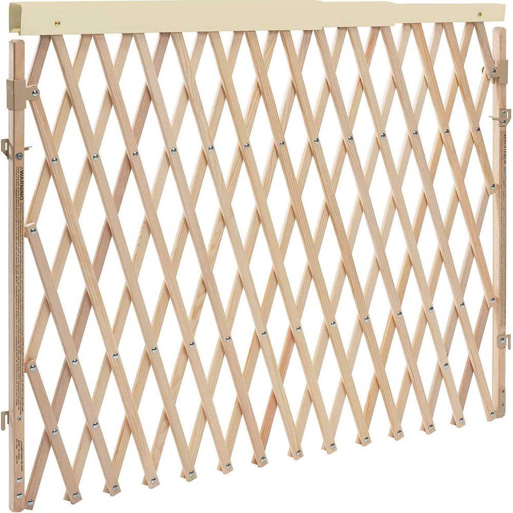 Angel Sar 24-36 in. x 29-32 in. Wood Room Divider Gate, Deck Gates for Pet Doorways