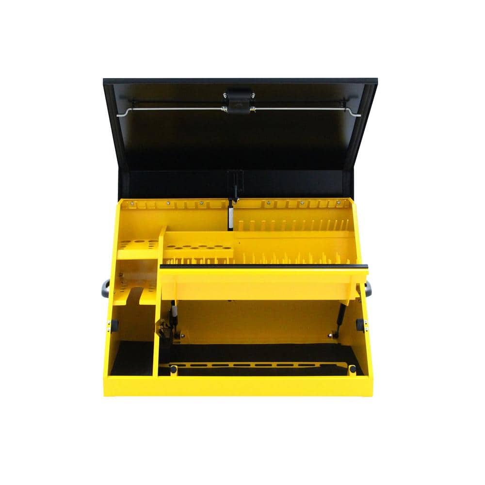 DEWALT 30 in. W x 15 in. D Portable Triangle Top Tool Chest for Sockets, Wrenches and Screwdrivers in Yellow/Black Powder Coat