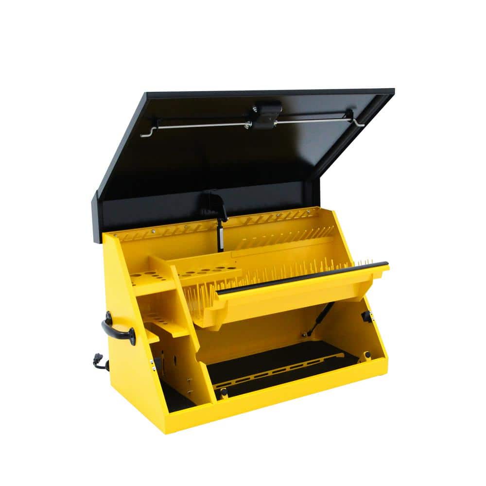 DEWALT 30 in. W x 15 in. D Portable Triangle Top Tool Chest for Sockets, Wrenches and Screwdrivers in Yellow/Black Powder Coat