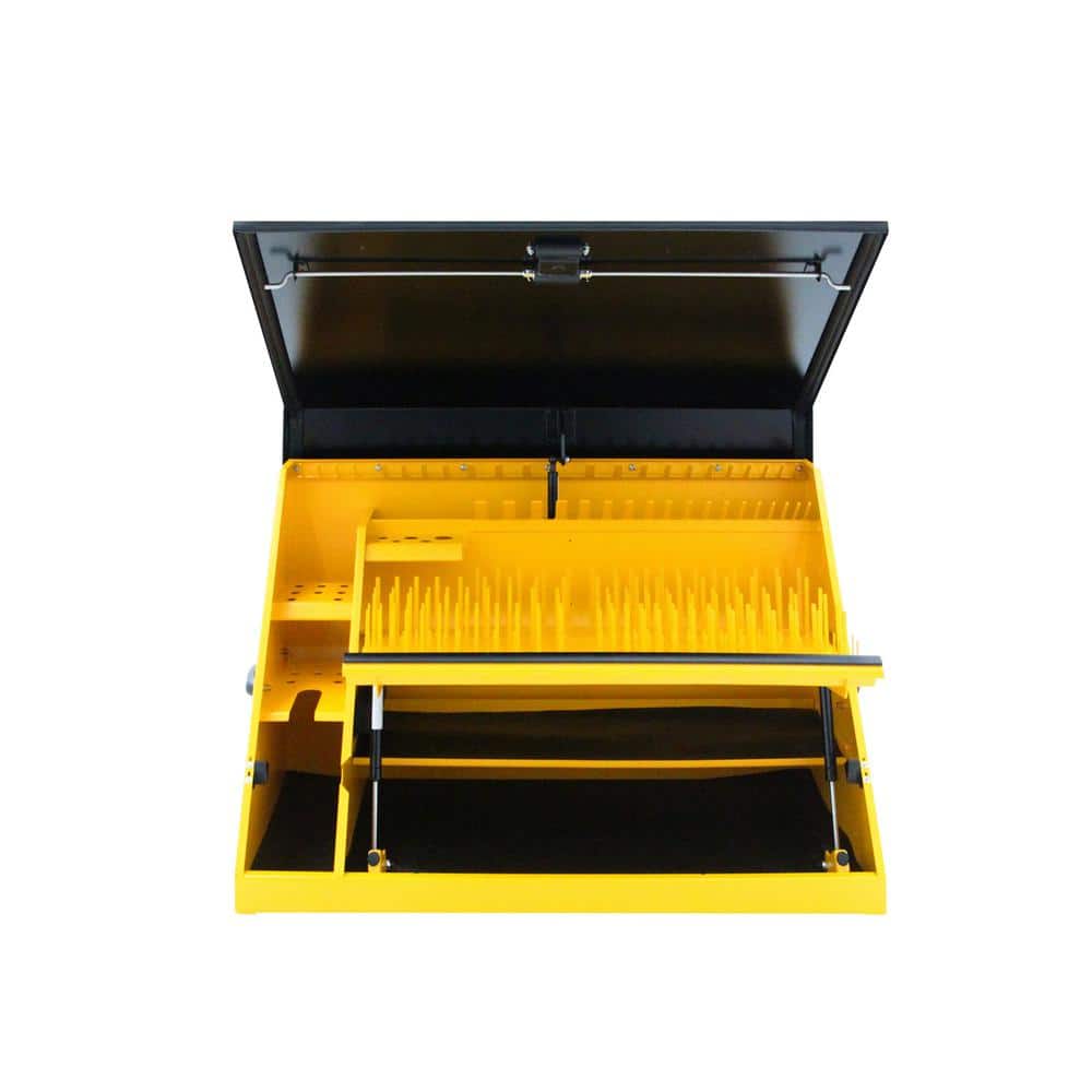 DEWALT 36 in. W x 17 in. D Portable Triangle Top Tool Chest for Sockets, Wrenches and Screwdrivers in Yellow/Black Powder Coat