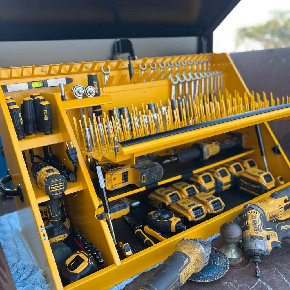 DEWALT 36 in. W x 17 in. D Portable Triangle Top Tool Chest for Sockets, Wrenches and Screwdrivers in Yellow/Black Powder Coat