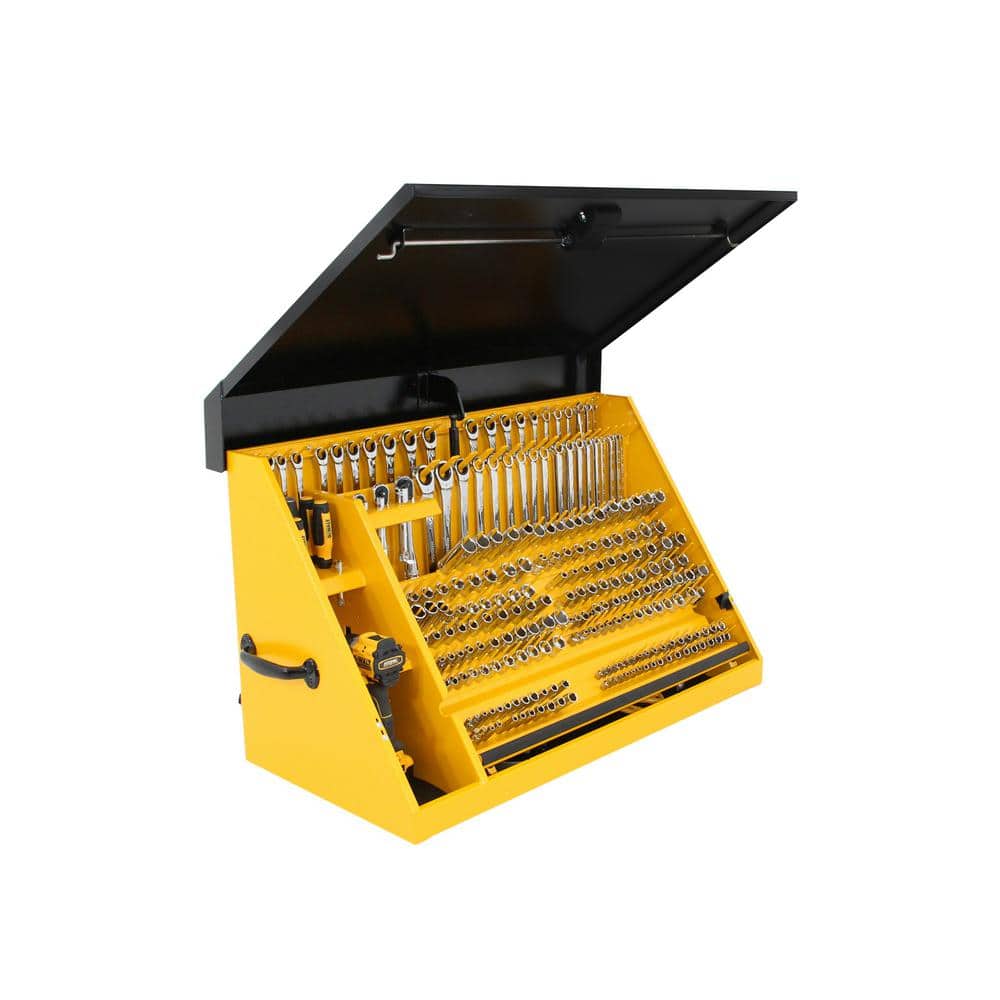 DEWALT 36 in. W x 17 in. D Portable Triangle Top Tool Chest for Sockets, Wrenches and Screwdrivers in Yellow/Black Powder Coat