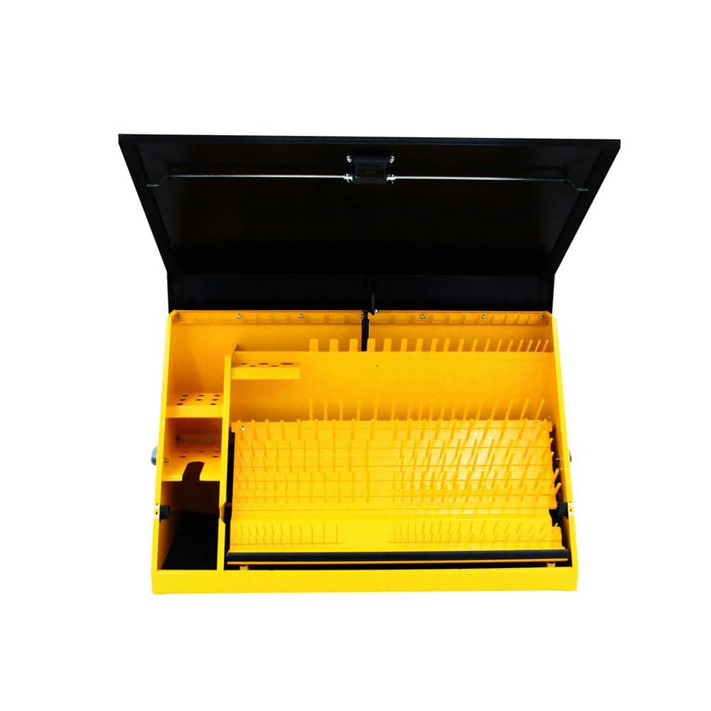 DEWALT 36 in. W x 17 in. D Portable Triangle Top Tool Chest for Sockets, Wrenches and Screwdrivers in Yellow/Black Powder Coat