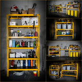 DEWALT Yellow 3-Tier Steel Garage Storage Shelving Unit (50 in. W x 48 in. H x 18 in. D)