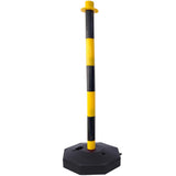 Tidoin 6-Pack Yellow 11.25 in. x 11.25 in. x 2.7 ft. Composite Fence Picket Post Cones with Fillable Base and 5 ft. Chain