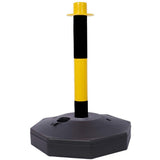 Tidoin 6-Pack Yellow 11.25 in. x 11.25 in. x 2.7 ft. Composite Fence Picket Post Cones with Fillable Base and 5 ft. Chain