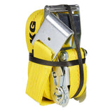 Keeper 30 ft. x 2 in. Ratchet Tie-Down with Flat Hooks, 10,000 lb Break Strength