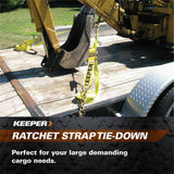 Keeper 2 in. x 27 ft. Ratchet Tie-Down with Chain Ends, 10,000 lb. Break Strength
