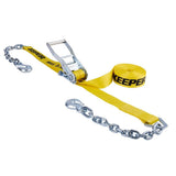 Keeper 2 in. x 27 ft. Ratchet Tie-Down with Chain Ends, 10,000 lb. Break Strength