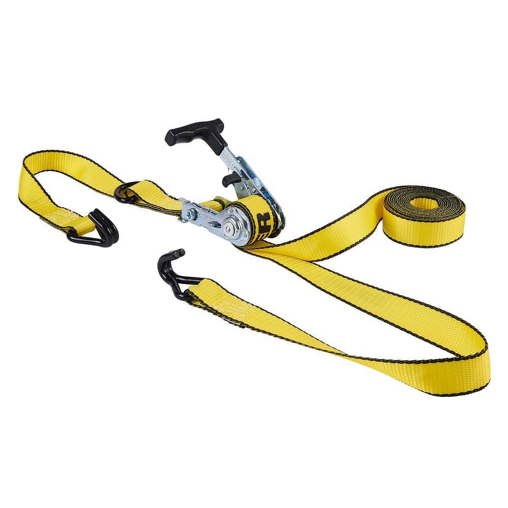 Keeper 1.25 in. x 14 ft. Side-Loading Ratchet Tie-Down Straps (2-Pack)