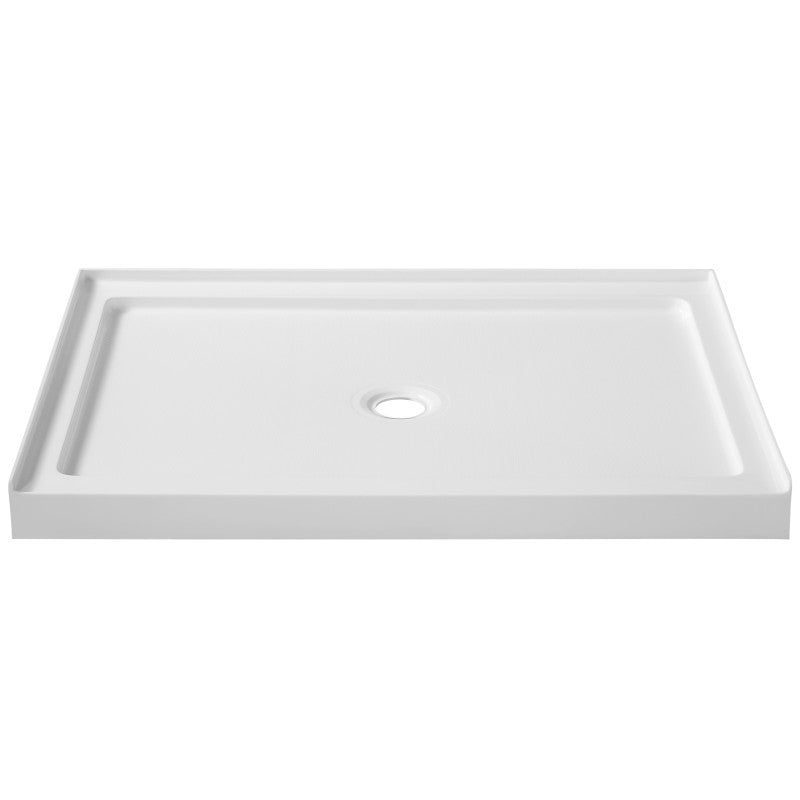 ANZZI Fissure Series 36 in. x 48 in. Single Threshold Shower Base in Glossy White